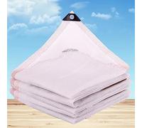 Rete ombreggiante 55% per piante a 3 poli in tessuto traspirante per protezione solare da giardino, tessuto ombreggiante resistente ai raggi UV, colore bianco (8 x 12 m)
