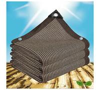 Rete ombreggiante 85% resistente ai raggi UV, 6 x 6 m, rete per la privacy esterna per giardino, serra, patio, tenda parasole rettangolare, tessuto marrone durevole