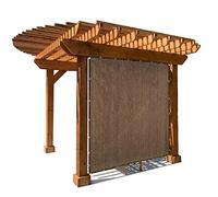 Rete ombreggiante 90% a rete, 180 g/m², per esterni, patio, pergola, gazebo, copertura marrone, 5 x 6 m, con occhielli su tutti i lati