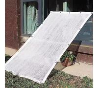 Rete ombreggiante al 50% con occhielli, per uso esterno, resistente ai raggi UV, panno di protezione solare per pergola, serra e pollaio (2 x 4 m, bianco) - ideale per piante