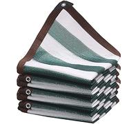 Rete ombreggiante al 90% - rete verde scuro/bianca per giardino, terrazza e patio, resistente ai raggi UV e durevole, con fibbie fisse, dimensioni 3 x 6 m