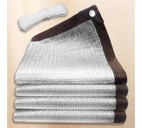 Rete Ombreggiante Alluminio 290 x 500 cm Prova di Sole Ombreggiante Anti UV con Occhielli per Giardino, Auto, Pollaio, Cuccia per Cani, Esterno, Pergola, Patio, Campeggio, Argento