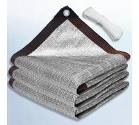 Rete Ombreggiante Argentata 100 x 500 cm Prova di Sole Rete Ombreggiante per Serra Facile da Installare per Giardino, Serra, Pollaio, Fienile, Giardino, Patio, Argento