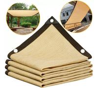 Rete ombreggiante beige, protezione UV, capannone per piante, parasole per esterni, rete, parasole in tessuto per protezione solare HDPE black 4x5m