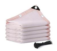 Rete Ombreggiante Bianca 90% con Occhielli Protezione Raggi UV, Telo Parasole Traspirante per Esterno Giardino Terrazza, Copertura Frangivista per Pergola Balcone Piante Recinzione(0.9x31m)