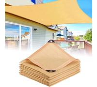 Rete ombreggiante bianca con occhielli, rettangolare, 2 x 3 m, 3 x 4 m, 3 x 5 m, 2 x 4 m, 5 x 5 m, copertura per balcone con corda, antivento, per serra, protezione solare beige, 5 x 11 m