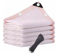 Rete Ombreggiante Bianca Parasole con Occhielli, 50% Telo Traspirante Filtraggio Luce per Serra da Giardino, Piante di Pomodoro, Succulente, Orto Botanico e Tettoia per Pergola(0.9x4m)