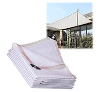 Rete Ombreggiante Bianca, Telo Ombreggiante per Esterni, Rete Parasole per Piscina, Tenda da Sole Traspirante, per Piante Serra Vele Ombreggianti, 1x2m 2x3m 3x4m 4x5m 5x6m 6x10m ( Color : Bianco , Siz