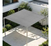 Rete Ombreggiante con Occhielli 1.3 x 6.5 m Solare Tenda da Sole per Esterno Corda Inclusa per Esterno, Giardino, Balcone, Terrazzo, Grigio Chiaro
