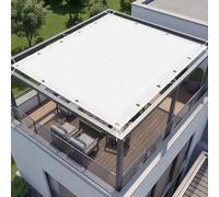 Rete Ombreggiante con Occhielli 150 x 280 cm Protezione Dal Vento Traspirante Telo Parasole Proteggere La Privacy per Giardino, Pergola, Piante da Patio, Bianco