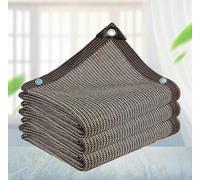 Rete Ombreggiante con Occhielli 2.50x4.00 Telo Parasole per Esterni Telo Ombra Giardino Serra Tetto Anti-UV 90% Tessuto Ombreggiante Traforato per Giardino, Serra, Fienile Esterno, Tetti,brown-4x7m