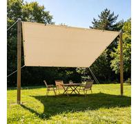 Rete Ombreggiante con Occhielli 3 x 3.4 m Protezione UV Rettangolare Protezione Corda Inclusa per Esterno, Giardino, Balcone, Terrazzo, Giallo sabbia