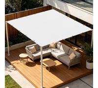 Rete Ombreggiante con Occhielli 316 x 318 cm Solare Tenda da Sole Parasole con Occhielli per Esterno, Giardino, Balcone, Terrazzo, Bianco