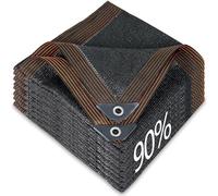 Rete Ombreggiante con Occhielli, 90% Telo Ombreggiante, Nero, Tenda da Sole, Rete Parasole Nera per Giardino Pergola Serra Pollaio Piante Patio(3x6m)