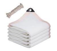 Rete Ombreggiante con Occhielli, Bianca Telo Ombreggiante da Giardino 1 * 1 M, 80% Protezione Solare Rete Telo Ombra Privacy per Balcone Pianta Serra Esterno(3.0 * 16 m/9.8 * 52.5 ft)