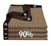 Rete Ombreggiante con Occhielli Protezione Raggi UV 90% Tenda Vela Ombreggiante Rettangolare 3x3 3x4 3x5 4x4 4x5 4x6 5x5 6x4 Telo Ombreggiante Esterno Traspirante, Caffè(6x9m)