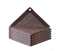 Rete ombreggiante con occhielli, rete oscurante perforata per l'estate, colore marrone, rete parasole, protezione per balcone, rete per la privacy, adatta per esterni e giardino (3 x 5)