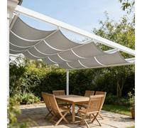 Rete Ombreggiante con Occhielli, Telo Frangisole Beige 90% Protezione Angolare, Protettiva Pesante per Patio, Pergolato, Giardino, Posto Auto e Privacy Esterna(Gray,6.5x10ft)