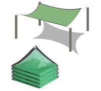 Rete Ombreggiante con Occhielli Verde, 5 * 10 m Telo Ombreggiante da Cortile per Privacy Schermutura, Tende da Sole 80% Rete Telo Ombra per Balcone Pianta Serra Vela Parasole(5x8m/16x26ft)