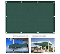Rete ombreggiante da giardino, 3 x 3 m, protezione UV 85%, verde scuro, per patio, balcone e giardino, include 1 x 5 m di corde per una facile installazione