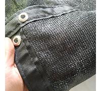 Rete ombreggiante da giardino resistente ai raggi UV con occhielli, 60%-70%, tessuto a 4 strati, colore nero, per piante da serra, vento, gelo e neve (7 x 8 m)