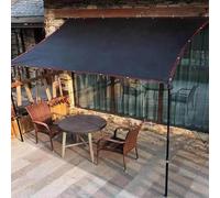 Rete Ombreggiante Giardino con Occhielli, Vela Ombreggiante Rettangolare 3x4m Tessuto Ombreggiante Traforato Tenda A Vela Protezione UV 95% Giardino/Domestico/Pianta/Terrazzo,black-4x6m