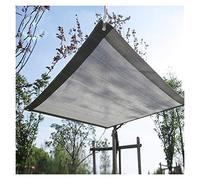 Rete ombreggiante grigia per esterni, schermo privacy per balcone e cortile con tasso di ombreggiatura del 90%, tessuto ombreggiante traspirante, lato spesso con occhiello (dimensioni: 1x2 m) ()
