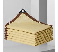 Rete ombreggiante impermeabile 5x5 crema protezione UV 90% tessuto con occhielli per balconi e serre all'aperto rete frangivento beige 6 x 8 m