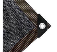 Rete ombreggiante nera 7 x 8 m, con occhielli, 70% resistente ai raggi UV, per protezione delle piante, serra, fienile o canile
