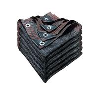 Rete ombreggiante nera per uso esterno, resistente ai raggi UV, isolamento termico e protezione solare con occhielli per piante da giardino, agricoltura e patio (dimensioni: 5 x 5 m)