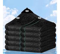 Rete ombreggiante Nera, Telo ombreggiante da con Occhielli, Rete di Protezione UV, Copertura Parasole Esterna per Pergola Giardino Piante da Patio Serra Pollaio Frangisole Nero 97%(2X12m/7'x39')
