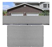 Rete Ombreggiante per Balcone 120 x 400 cm con Occhielli e Fascetta Protection UV Opaque Résistant Aux Contre Vent Telo Privacy Ringhiera per Appartamenti, Giardino Esterno, Grigio