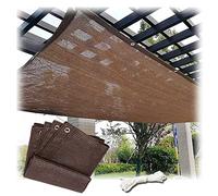 Rete Ombreggiante per Esterni Da 2X3 M A 4X8 M con Occhielli, Telo A Rete Parasole per Giardino, Serra, Patio, Pergola, Vele Ombreggianti per Auto, Marrone Caffè