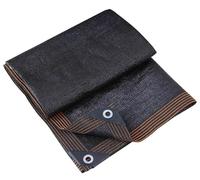 Rete ombreggiante per esterni, da giardino, serra, per ombreggiare piante, telone ombreggiante, rete ombreggiante per piante, serre, terrazzi, colore nero, 4 x 4 m