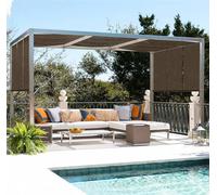 Rete ombreggiante per esterni, nera, 2 × 3 m, 3 × 3 m, 3 × 4 m, 4 × 5 m, 5 × 5 m, rete ombreggiante per piante, serre, terrazzi, marrone, 5 x 5 m