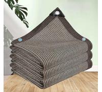 Rete ombreggiante per giardino, tenda parasole ad angolo retto, anti-invecchiamento, in rete, traspirante, per giardino, pergola, piante, balcone, cortile, marrone, 2 x 5 m