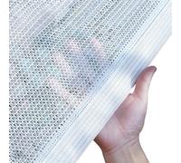Rete Ombreggiante per la Privacy del Balcone 50% Telo Ombreggiante Bianco con Occhielli, Frangivistas Traspirante e Parasole Panno Ombreggiante per Recinzione Giardino(5x10.0 m(16.4x33ft))