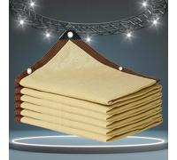 Rete Ombreggiante Per Orto 50% Telo Parasole per Esterni 90% Rete Telo Ombra Tessuto Ombreggiante Beige Parasole 90% Anti-UV Occhielli per Giardino Esterno Terrazza Tetto,beige-3.0x3.0m