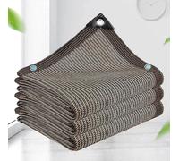 Rete ombreggiante per piante da giardino con occhielli in rete traspirante, rete ombreggiante per la privacy, ombreggiatura per esterni, protezione per piante, fiori, patio, marrone, 3 x 7 m