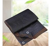 Rete ombreggiante per serre, per telone a rete per serra, rete ombreggiante rinforzata, protezione solare per giardino, serra, patio, rete per la privacy, nera, 2 x 5 m