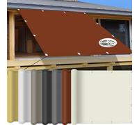 Rete ombreggiante resistente ai raggi UV, 1,7 x 2,2 m, resistente alle intemperie, per giardino e patio, protezione solare con corda, colore rosso ruggine