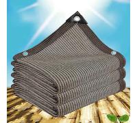 Rete Ombreggiante Rete Telo Ombra Esterno con Occhielli Tessuto Ombra Ombra 90% Protezion Raggi UV Teli Ombreggianti da Balcone Serra, Fienili, Patio, Pomodori, Giardino,brown-4x8m