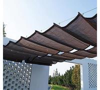 Rete Ombreggiante Rete Telo Ombra Esterno con Occhielli Tessuto Ombra Ombra Anti-UV 90% Permeabile Rete Parasole per Piante per Balconi Terrazza Pergola Giardino,brown-5x6m