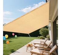 Rete Ombreggiante Rettangolare 275 x 280 cm Solare Tenda da Sole Parasole con Occhielli per Esterno, Giardino, Balcone, Terrazzo, Color Crema