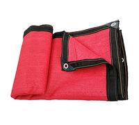 Rete ombreggiante rossa, 8 x 14 m, traspirante, per giardino, serre, tettoie, protezione UV, design multifunzionale con occhielli, per piante e uso esterno