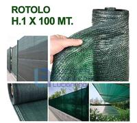 RETE OMBREGGIANTE STUOIA FRANGIVISTA VERDE OMBRA 90% ROTOLO ALT. MT.1 X 100 MT.