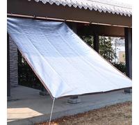 Rete Ombreggiante Telo di Alluminio Riflettente all'99% con Occhielli Panno Ombra Argento di Protezione Solare per Patio,Giardino,Veranda,Serra,Auto,Vela Parasole