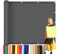 Rete Ombreggiante Telo Ombra 1.4 x 2 m Poliestere 200 G/M² Impermeabile, Protezione per La Privacy Tenda a Vela, Parasole, Paravento per Giardino, Balcone, Piscina, Grigio Scuro