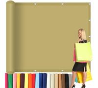 Rete Ombreggiante Telo Ombra 2.2 x 4 m Poliestere 200 G/M² Impermeabile, Protezione per La Privacy Tenda a Vela, Parasole, Paravento per Giardino, Balcone, Piscina, Giallo sabbia