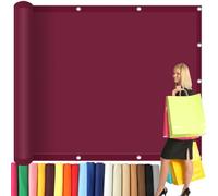 Rete Ombreggiante Telo Ombra 2.7 x 4 m Poliestere 200 G/M² Impermeabile, Protezione per La Privacy Tenda a Vela, Parasole, Paravento per Giardino, Balcone, Piscina, Weinrot